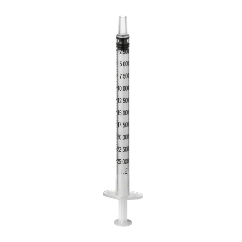 Omnifix®-H-Fine Dosage Syringe, 1 ml, 3-piece with Heparin Graduation Intervals