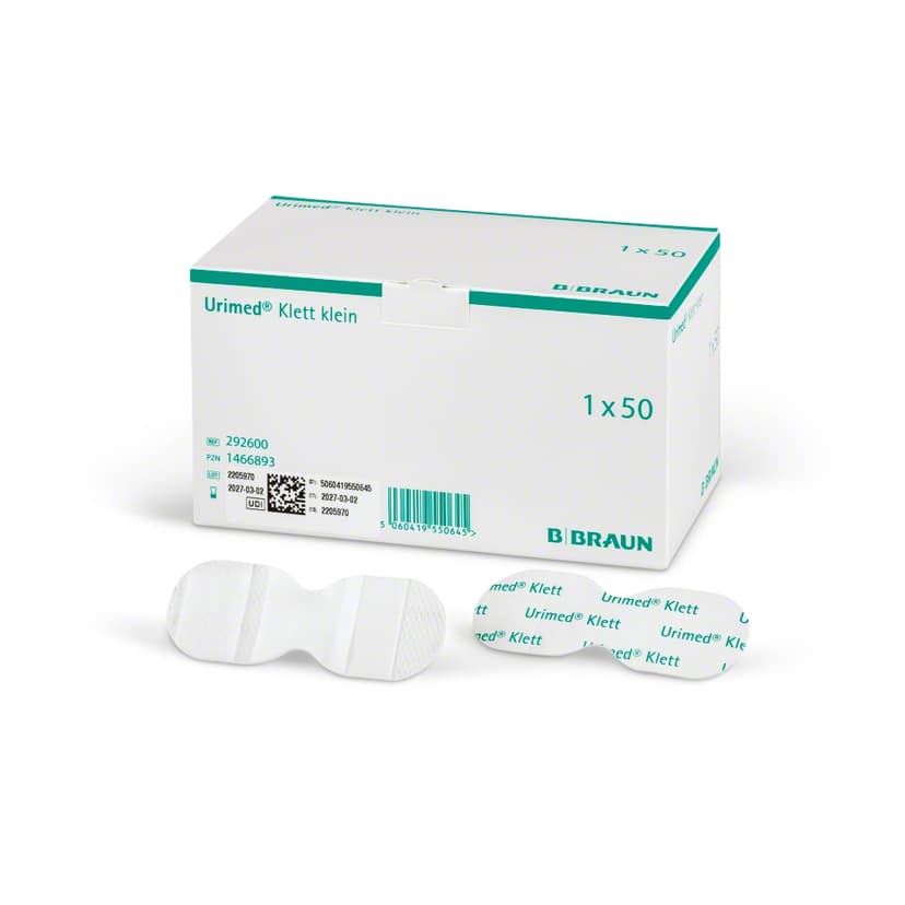 urimed-klett-klein-leg-fixation-of-tubes-urimed-klett-klein-leg-fixation-of-tubes-and-catheters-product-infront-of-box-and-blister<br/>-packaging